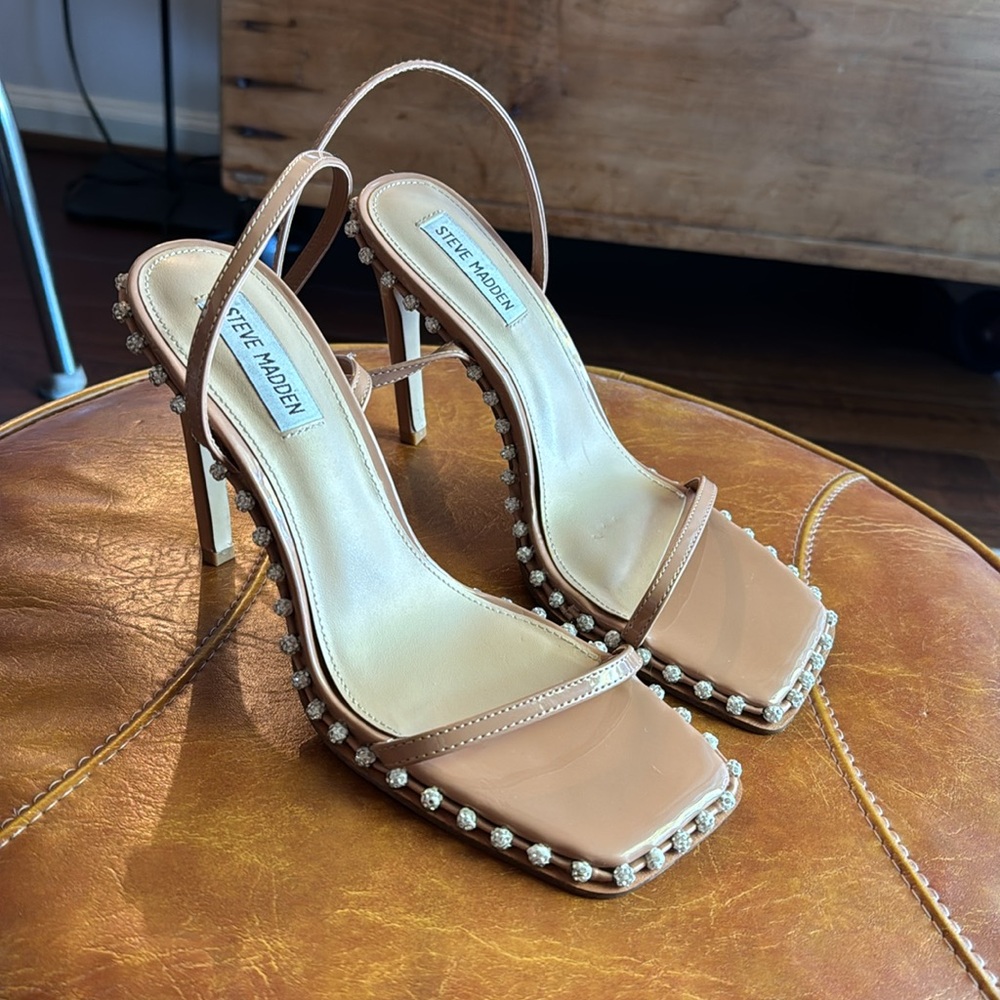 Steve Madden Zelle Rhinestone Studded Heels